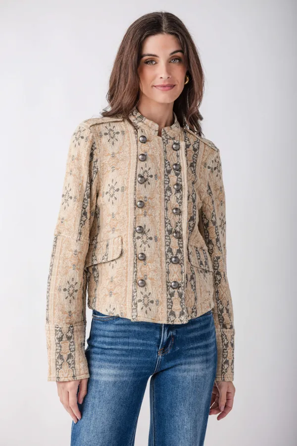 Free People Lotty jacquard band jacket, product photo