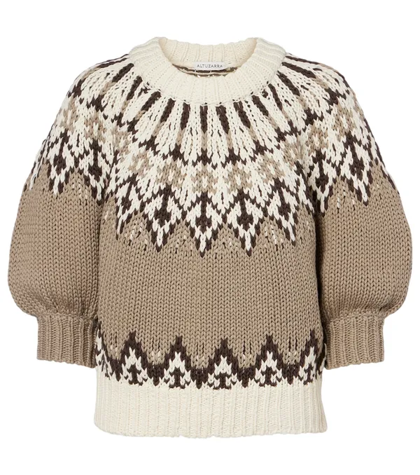 Altuzarra Marty Fair Isle cotton sweater, product photo